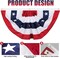American Pleated Fan Flag, 3 X 6 Ft USA Patriotic Flag Bunting American Flags Patriotic Bunting 4th of July Decorations Patriotic Bunting Red White And Blue Patriotic Decor bunting Flags Outdoor/Outside(Set of 4)